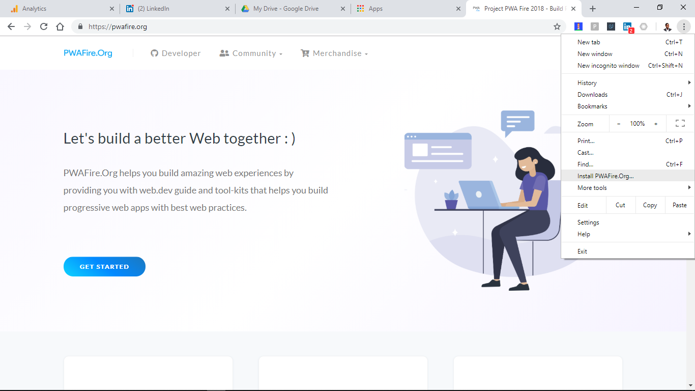 PWA Fire Developer - How To Install Desktop Progressive Web Apps